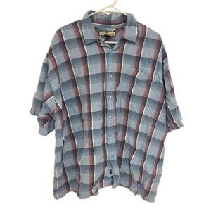 Tommy Bahama Men's Plaid Button down shirt size XXL‎